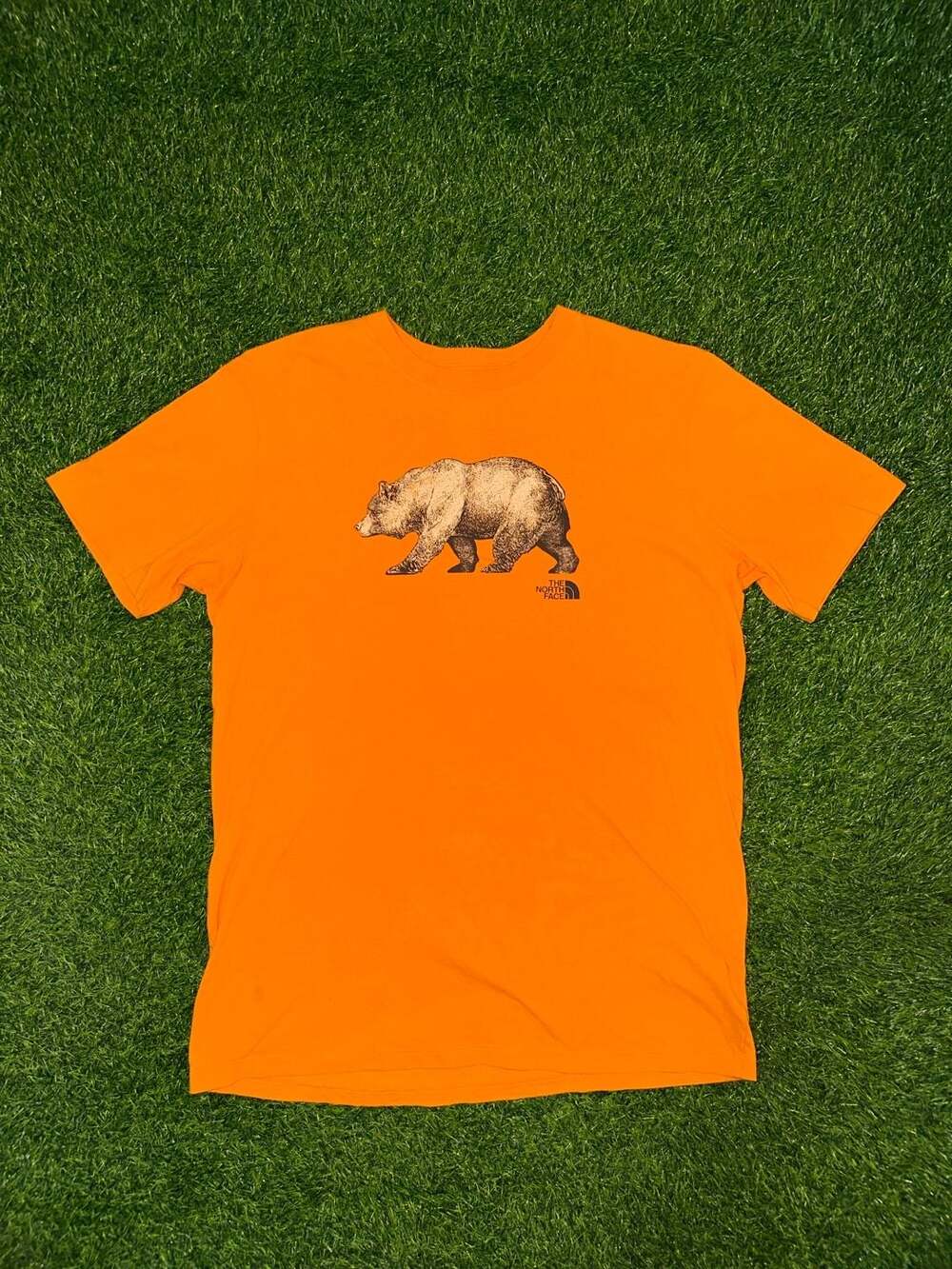 The North Face Bear Graphic T-Shirt Orange Size Large